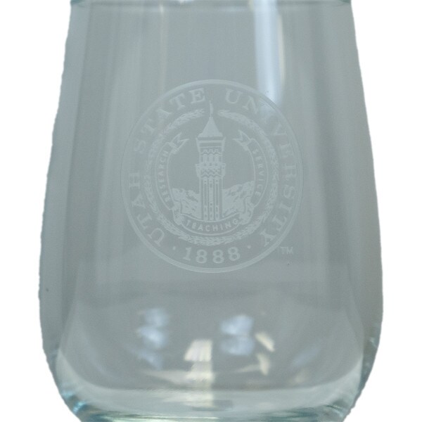 Wine Glass Stemless Etched Seal